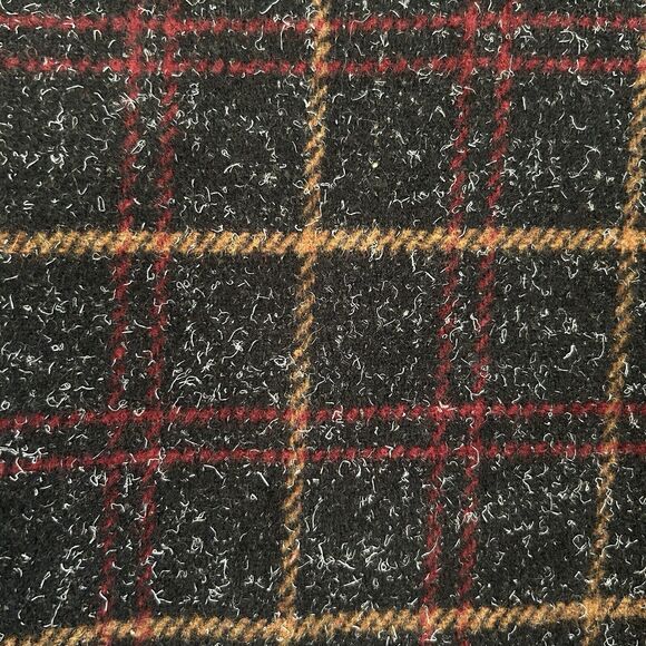 Vintage Tweed Plaid Wool Coat Women's Sz 8 Black by Jonathan Stevens - Picture 7 of 7